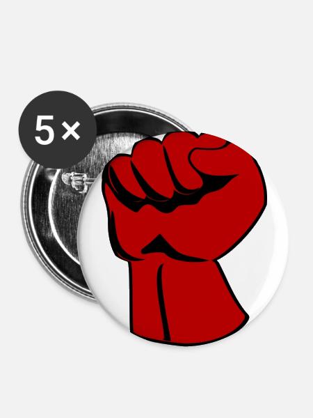 Comic Faust - Buttons groß 56 mm (5er Pack) - Weiß