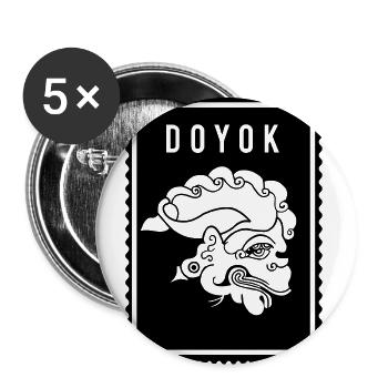 Doyok - Wayang - Buttons groß 56 mm (5er Pack) - Weiß - Vorne