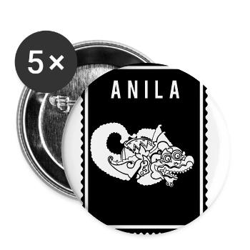Anila - Wayang - Buttons groß 56 mm (5er Pack) - Weiß - Vorne