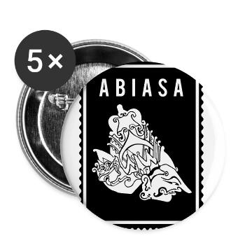 Abiasa -Wayang - Buttons groß 56 mm (5er Pack) - Weiß - Vorne