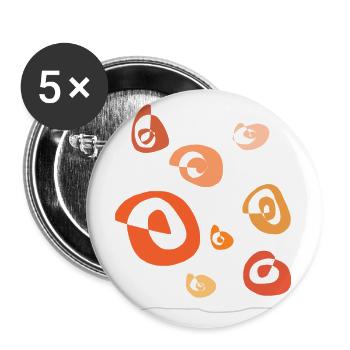 Conception abstraite de pneu de voiture tournant - Lot de 5 grands badges (56 mm) - blanc - Devant