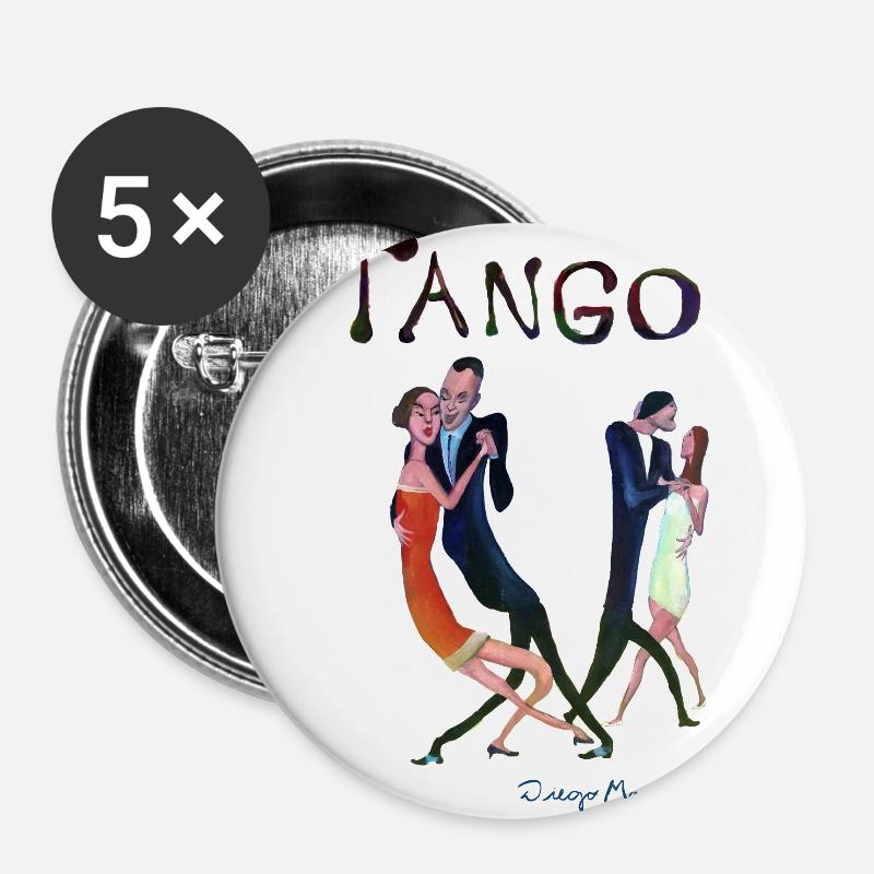 Gala tango - Buttons large 2.2''/56 mm (5-pack) - white