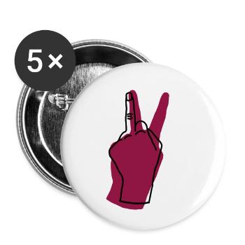 peace wine - Buttons groß 56 mm (5er Pack) - Weiß - Vorne