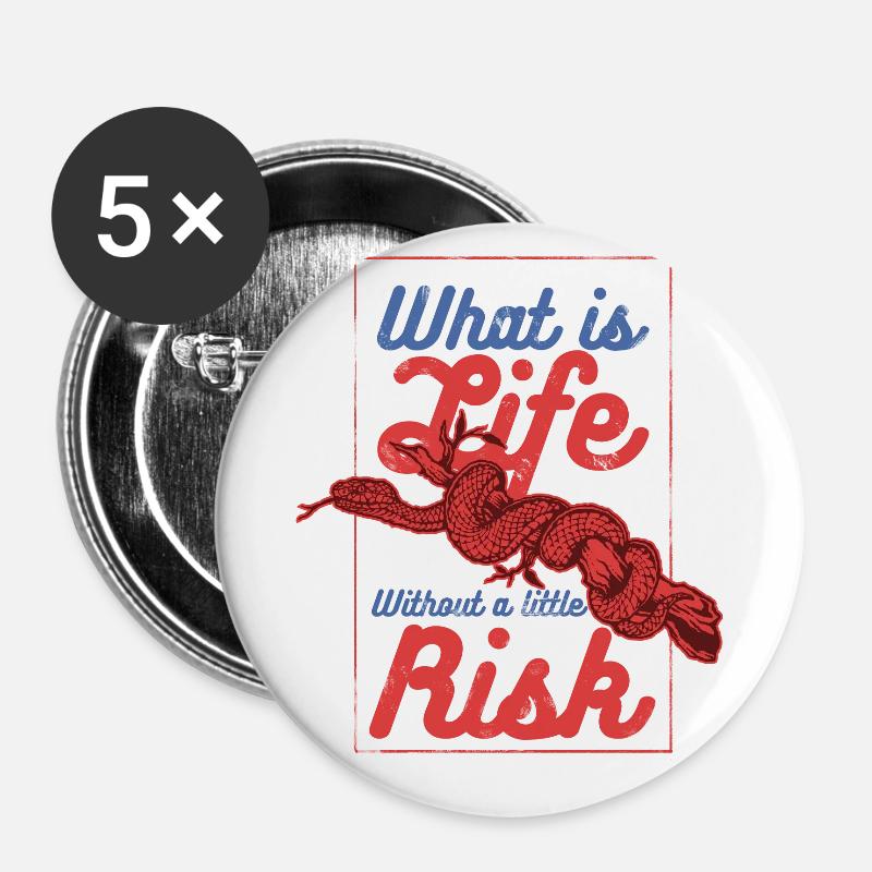 RISK - Buttons large 2.2''/56 mm (5-pack) - white