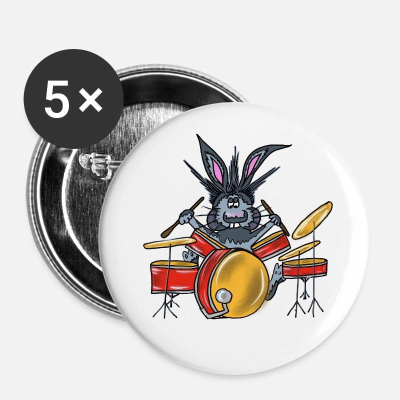 drums - Buttons large 2.2''/56 mm (5-pack) - white