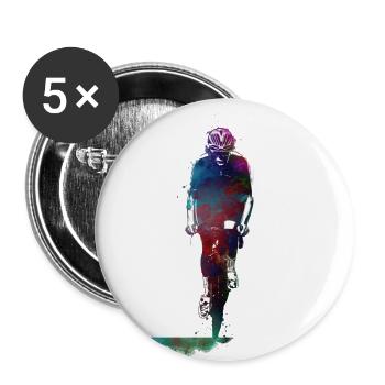 Cycling Bike sport art #cycling #sport - Buttons large 2.2''/56 mm (5-pack) - white - Front