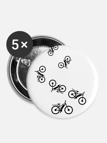 ebike fahrrad - Buttons groß 56 mm (5er Pack) - Weiß