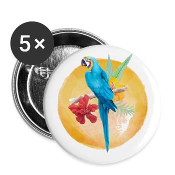 Parrot - Buttons large 2.2''/56 mm (5-pack) - white - Front