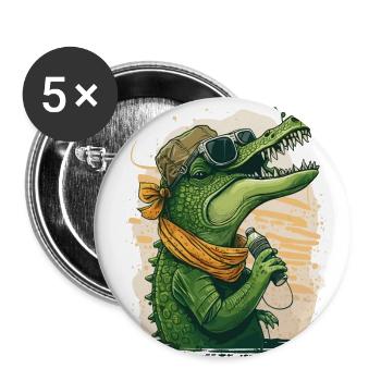 Croc Harmonicist - Buttons large 2.2''/56 mm (5-pack) - white - Front