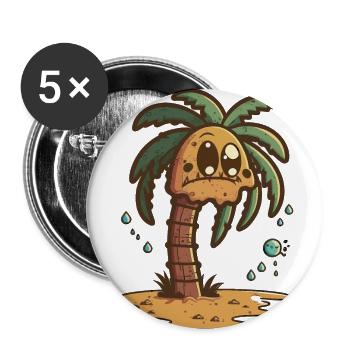 The Island Dreamer - Buttons large 2.2''/56 mm (5-pack) - white - Front