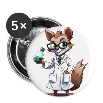 Wissenschaftler Nuttyprof - Buttons groß 56 mm (5er Pack) - Weiß - Vorne