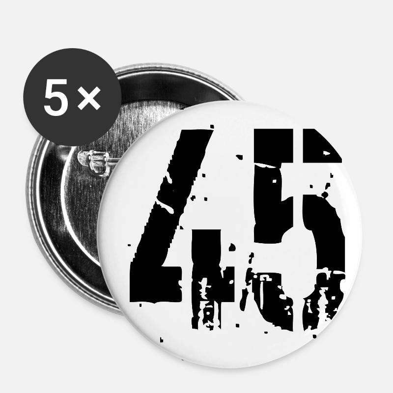 45 Number 45 - Buttons large 2.2''/56 mm (5-pack) - white