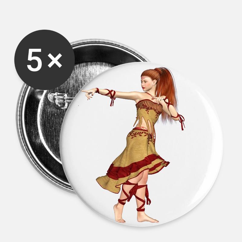 Elf - Buttons groß 56 mm (5er Pack) - Weiß