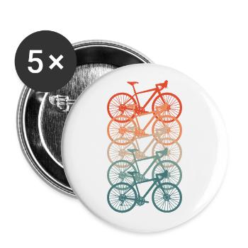 racer - Buttons large 2.2''/56 mm (5-pack) - white - Front