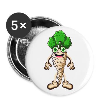 Pastinake - Buttons groß 56 mm (5er Pack) - Weiß - Vorne