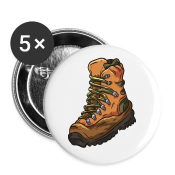 Chaussures de randonnée Randonnée - Lot de 5 grands badges (56 mm) - blanc - Devant