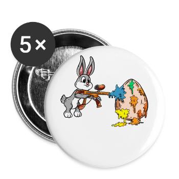 Easter Easter egg dyeing - Buttons large 2.2''/56 mm (5-pack) - white - Front