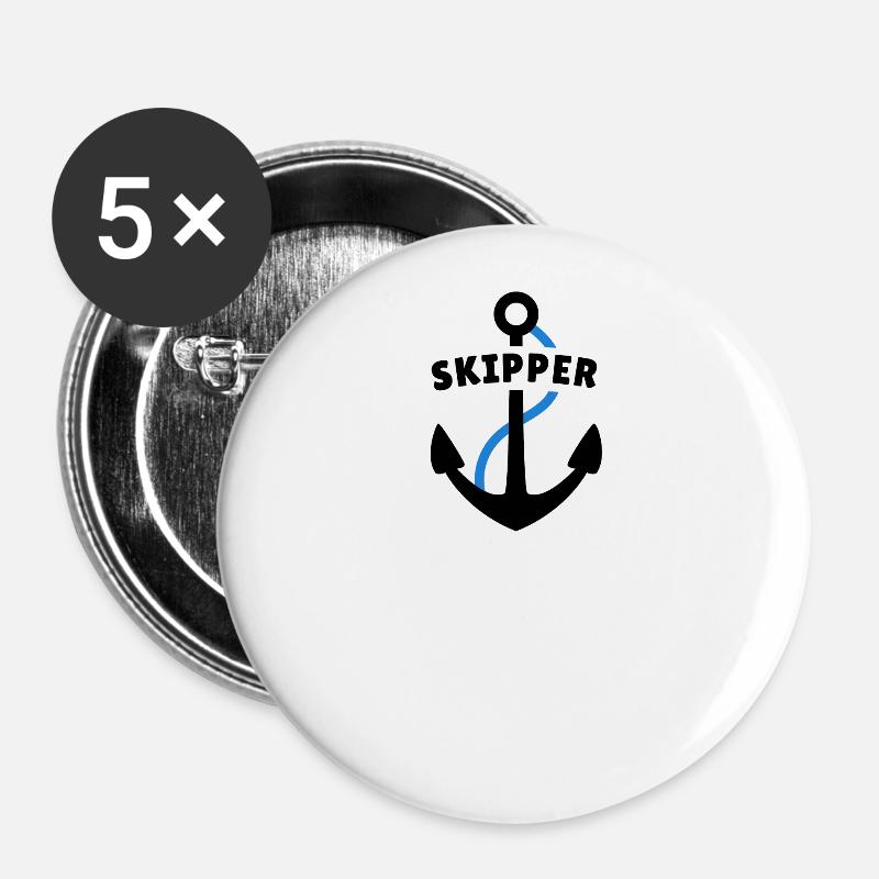 Skipper - Buttons groß 56 mm (5er Pack) - Weiß