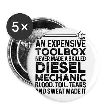An Expensive Toolbox Never Made A Skilled Diesel M - Buttons large 2.2''/56 mm (5-pack) - white - Front