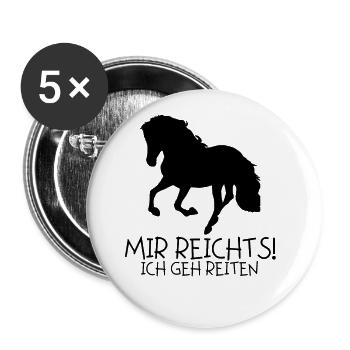 J’aime les chevaux - Lot de 5 grands badges (56 mm) - blanc - Devant