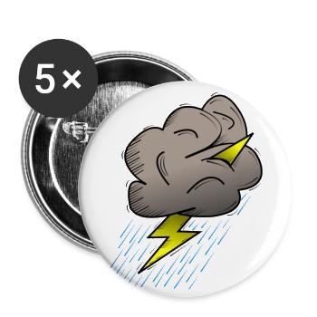 thundercloud - Buttons large 2.2''/56 mm (5-pack) - white - Front