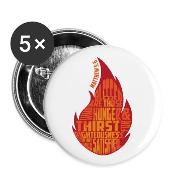 Bible Verses Vintage Modern 90s Psalm - Buttons large 2.2''/56 mm (5-pack) - white - Front
