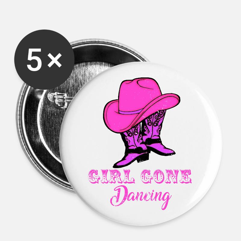 Line dancing, line dancing boots - Buttons large 2.2''/56 mm (5-pack) - white