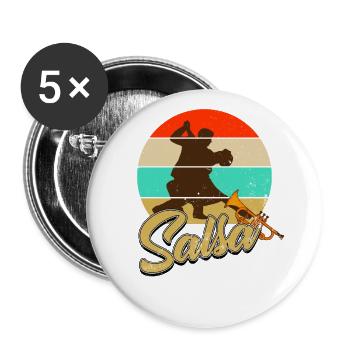 Salsa - Buttons large 2.2''/56 mm (5-pack) - white - Front