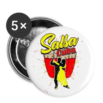 Salsa - Buttons large 2.2''/56 mm (5-pack) - white - Front
