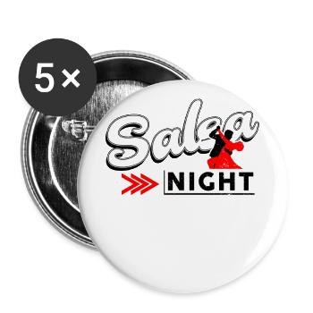 Salsa - Buttons groß 56 mm (5er Pack) - Weiß - Vorne