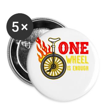 unicycle - Buttons large 2.2''/56 mm (5-pack) - white - Front