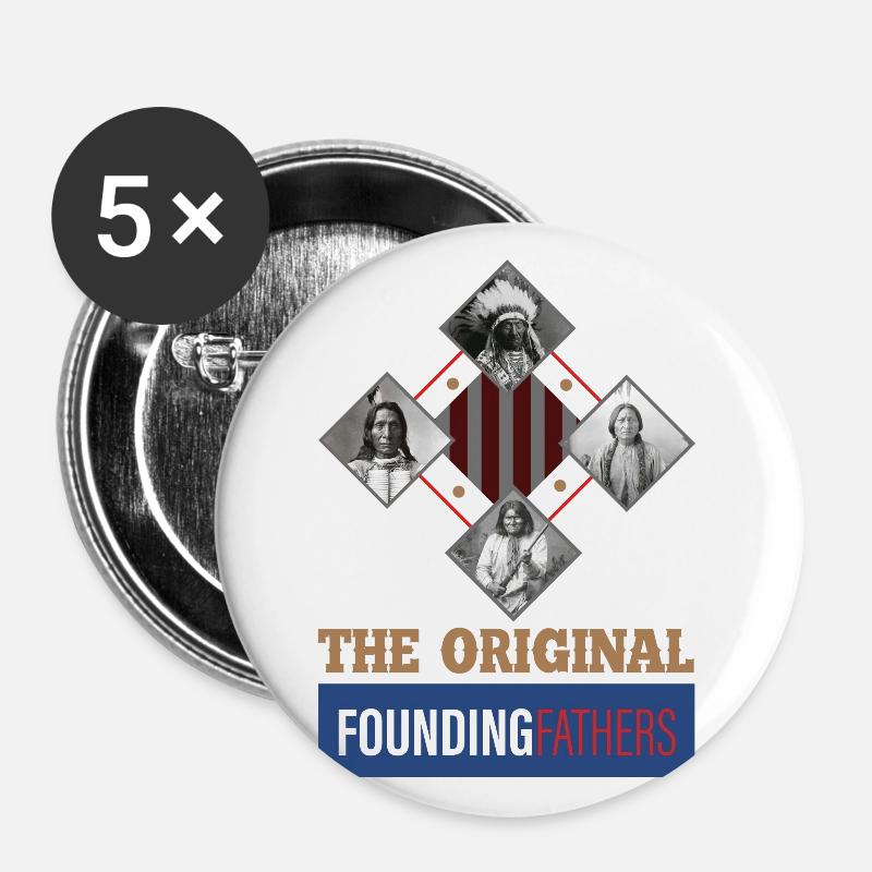 Columbus day, Columbus day indigenous, Columbus - Buttons large 2.2''/56 mm (5-pack) - white