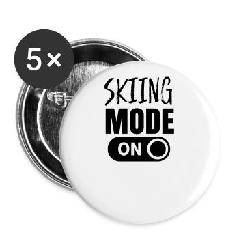 Ski mode Skiing to skiers - Buttons large 2.2''/56 mm (5-pack) - white - Front
