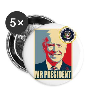 POTUS Joe Biden - Mr President Joe Biden - Buttons large 2.2''/56 mm (5-pack) - white - Front