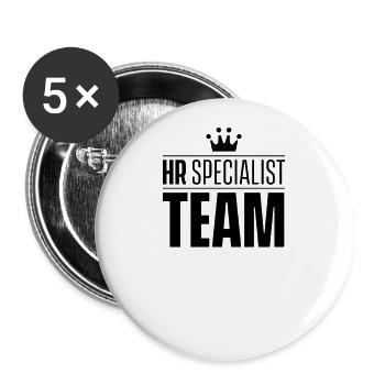 HR Specialist Team Job HR Spezialist Personal - Buttons groß 56 mm (5er Pack) - Weiß - Vorne