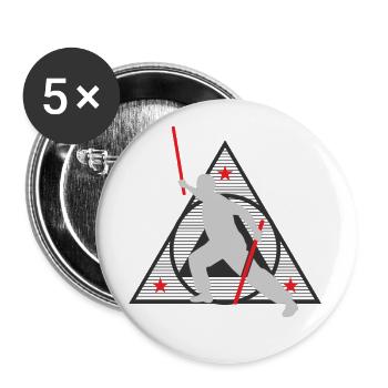 eskrima, eskrima philippin, eskrimador, - Lot de 5 grands badges (56 mm) - blanc - Devant