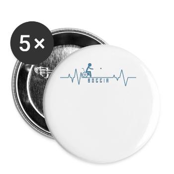 Heartbeat for Boccia - Buttons large 2.2''/56 mm (5-pack) - white - Front