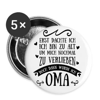 Ich Ich Bin Zu Alt Um Mich Nochmal Zu Verlieben Gr - Buttons groß 56 mm (5er Pack) - Weiß - Vorne