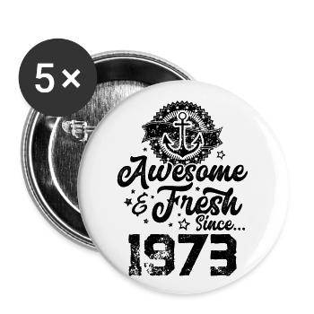 1973 awesome fresh - Buttons large 2.2''/56 mm (5-pack) - white - Front