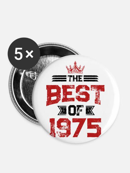 1975 best of - Buttons groß 56 mm (5er Pack) - Weiß