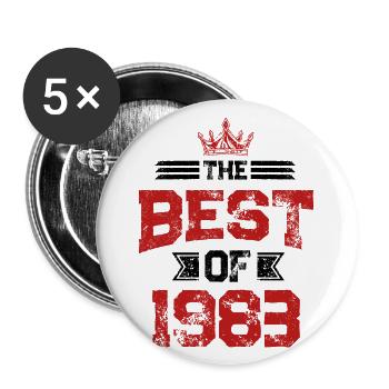 1983 best of - Buttons large 2.2''/56 mm (5-pack) - white - Front