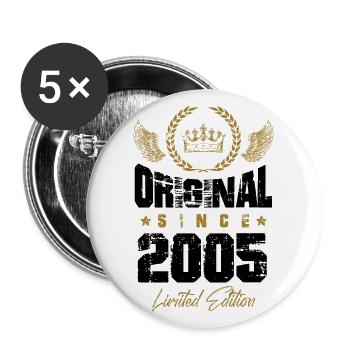 2005 limited edition - Buttons groß 56 mm (5er Pack) - Weiß - Vorne