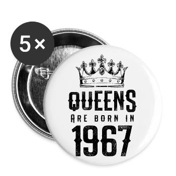 né en 1967 - Lot de 5 grands badges (56 mm) - blanc - Devant