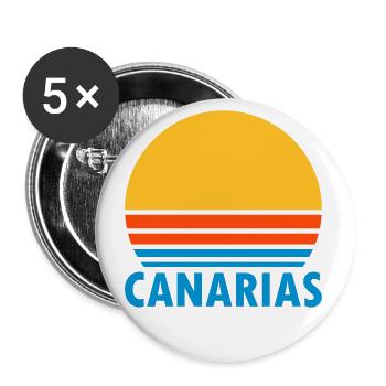Canarias (soleil fractionné) - Lot de 5 grands badges (56 mm) - blanc - Devant
