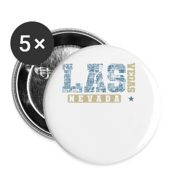 Las Vegas Nevada Bundesstaat Amerika USA - Buttons groß 56 mm (5er Pack) - Weiß - Vorne