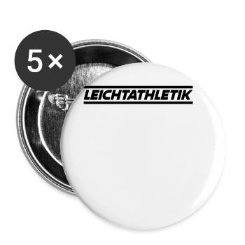 Leichtathletik - Buttons groß 56 mm (5er Pack) - Weiß - Vorne