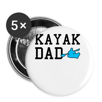 Kayak dad - Buttons groß 56 mm (5er Pack) - Weiß - Vorne