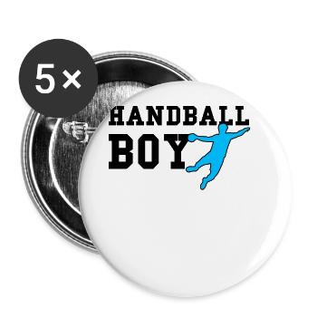handball boy - Buttons large 2.2''/56 mm (5-pack) - white - Front