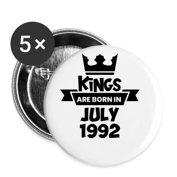 July 1992 - 30th Birthday Gift. King. - Buttons large 2.2''/56 mm (5-pack) - white - Front