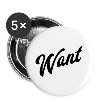 I Just Want to Sing - Buttons large 2.2''/56 mm (5-pack) - white - Front